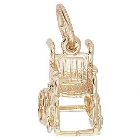 14K Gold Wheelchair Charm by Rembrandt Charms 14K Gold Wheelchair Charm by Rembrandt Charms