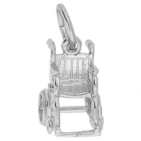 14K White Gold Wheelchair Charm by Rembrandt Charms 14K White Gold Wheelchair Charm by Rembrandt Charms