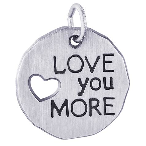 Sterling Silver Love You More Charm Tag by Rembrandt Charms Sterling Silver Love You More Charm Tag by Rembrandt Charms