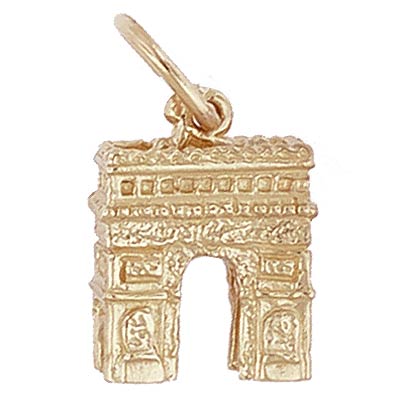 14K Gold L'Arc De Triomphe Charm by Rembrandt Charms 14K Gold L'Arc De Triomphe Charm by Rembrandt Charms