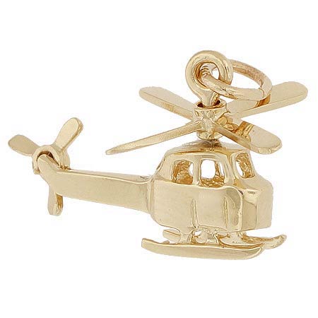 14k Gold Small Helicopter Charm by Rembrandt Charms 14k Gold Small Helicopter Charm by Rembrandt Charms
