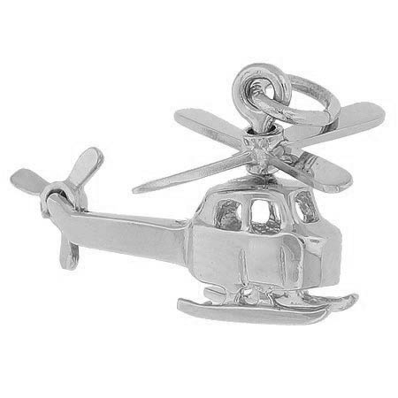Sterling Silver Small Helicopter Charm by Rembrandt Charms Sterling Silver Small Helicopter Charm by Rembrandt Charms