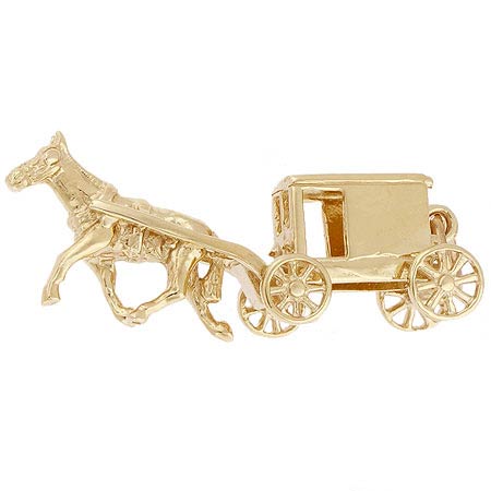 14K Gold Amish Wagon Charm by Rembrandt Charms 14K Gold Amish Wagon Charm by Rembrandt Charms