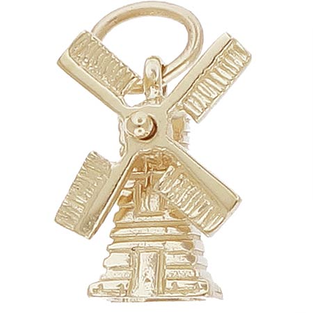 10K Gold Windmill Charm by Rembrandt Charms 10K Gold Windmill Charm by Rembrandt Charms