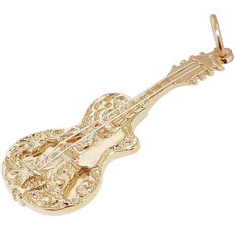 14K Gold Guitar with Strings Charm by Rembrandt Charms 14K Gold Guitar with Strings Charm by Rembrandt Charms
