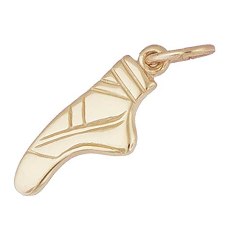 14K Gold Flat Ballet Pointe Shoe Charm by Rembrandt Charms 14K Gold Flat Ballet Pointe Shoe Charm by Rembrandt Charms