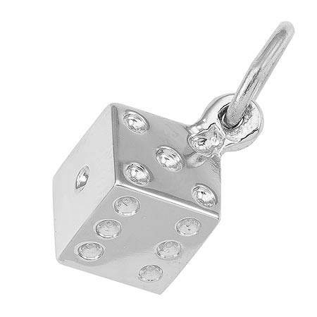 Sterling Silver Dice Charm by Rembrandt Charms Sterling Silver Dice Charm by Rembrandt Charms