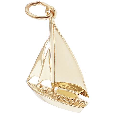 Gold Plate Cutter Sailboat Charm by Rembrandt Charms Gold Plate Cutter Sailboat Charm by Rembrandt Charms