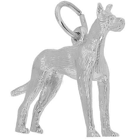 Sterling Silver Great Dane Dog Charm by Rembrandt Charms Sterling Silver Great Dane Dog Charm by Rembrandt Charms