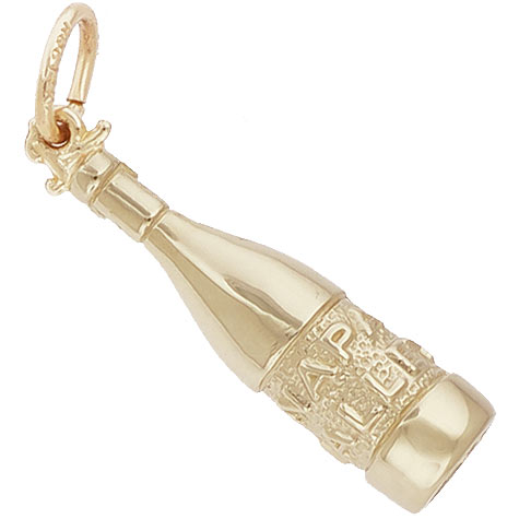 14k Gold Napa Valley Wine Bottle by Rembrandt Charms 14k Gold Napa Valley Wine Bottle by Rembrandt Charms