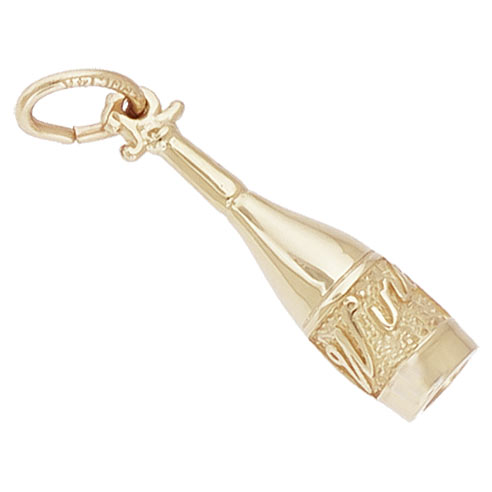 14K Gold Wine Bottle Charm by Rembrandt Charms 14K Gold Wine Bottle Charm by Rembrandt Charms