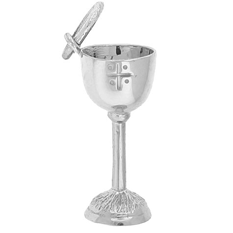 14K White Gold Communion Chalice Charm by Rembrandt Charms 14K White Gold Communion Chalice Charm by Rembrandt Charms