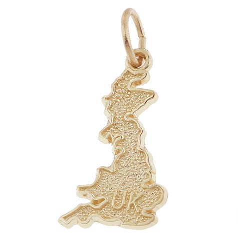 14K Gold United Kingdom Map Charm by Rembrandt Charms 14K Gold United Kingdom Map Charm by Rembrandt Charms