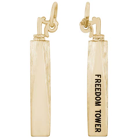 14K Gold Freedom Tower Charm by Rembrandt Charms 14K Gold Freedom Tower Charm by Rembrandt Charms