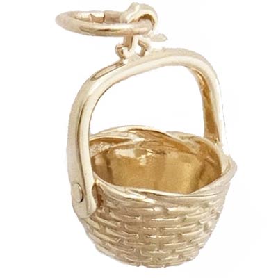 14k Gold Nantucket Basket Charm by Rembrandt Charms 14k Gold Nantucket Basket Charm by Rembrandt Charms