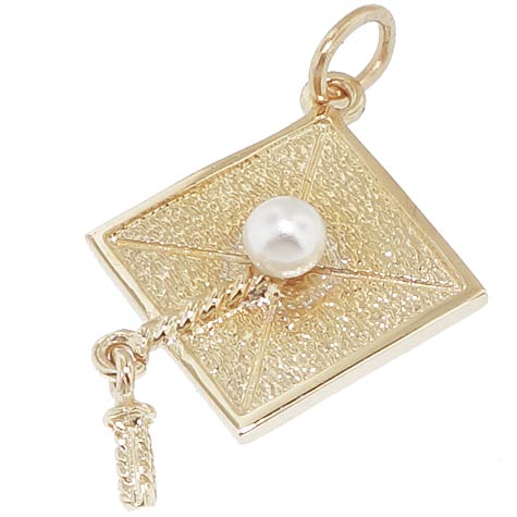 Gold Plated Graduation Cap Charm by Rembrandt Charms Gold Plated Graduation Cap Charm by Rembrandt Charms