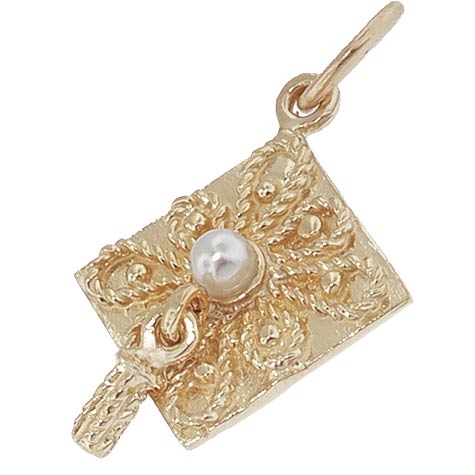 14k Gold Ornate Graduation Cap Charm by Rembrandt Charms 14k Gold Ornate Graduation Cap Charm by Rembrandt Charms