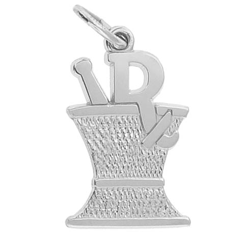 Sterling Silver Pharmacy Mortar & Pestle Charm by Rembrandt Charms Sterling Silver Pharmacy Mortar & Pestle Charm by Rembrandt Charms