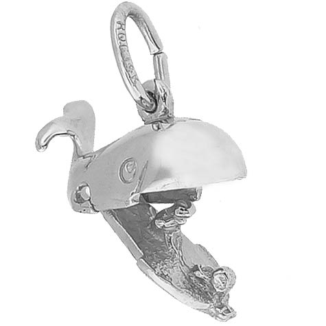 14K White Gold Jonah and the Whale Charm by Rembrandt Charms 14K White Gold Jonah and the Whale Charm by Rembrandt Charms