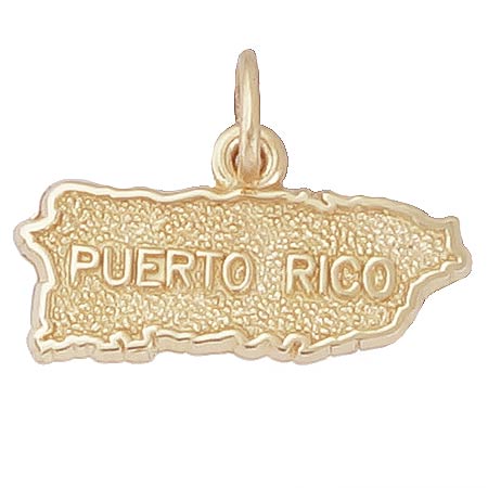 14K Gold Puerto Rico Map Charm by Rembrandt Charms 14K Gold Puerto Rico Map Charm by Rembrandt Charms