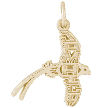 14K Gold Jamaica Longtail Charm by Rembrandt Charms 14K Gold Jamaica Longtail Charm by Rembrandt Charms