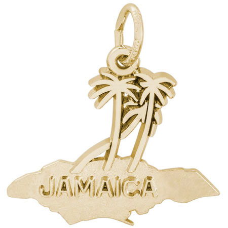 14K Gold Jamaica Island Palms Charm by Rembrandt Charms 14K Gold Jamaica Island Palms Charm by Rembrandt Charms