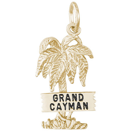 14K Gold Grand Cayman Palm Tree Charm by Rembrandt Charms 14K Gold Grand Cayman Palm Tree Charm by Rembrandt Charms