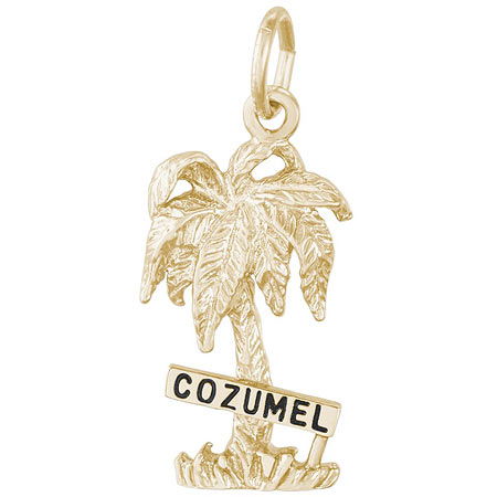 14K Gold Cozumel Palm Tree Charm by Rembrandt Charms 14K Gold Cozumel Palm Tree Charm by Rembrandt Charms