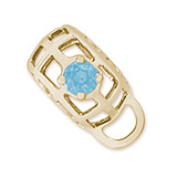 14K Gold Caged Stone CharmDrop 03 Mar by Rembrandt Charms 14K Gold Caged Stone CharmDrop 03 Mar by Rembrandt Charms