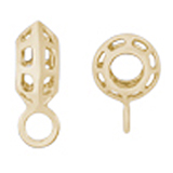 14K Gold Rippled Cage CharmDrop by Rembrandt Charms 14K Gold Rippled Cage CharmDrop by Rembrandt Charms
