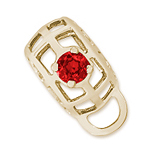 14K Gold Caged Stone CharmDrop 07 July by Rembrandt Charms 14K Gold Caged Stone CharmDrop 07 July by Rembrandt Charms