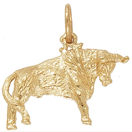 14K Gold Bull Charm by Rembrandt Charms 14K Gold Bull Charm by Rembrandt Charms