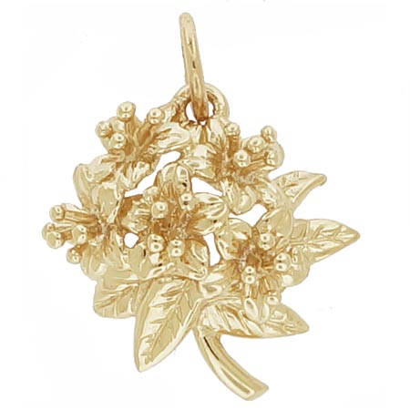 14K Gold Azalea Flower Charm by Rembrandt Charms 14K Gold Azalea Flower Charm by Rembrandt Charms