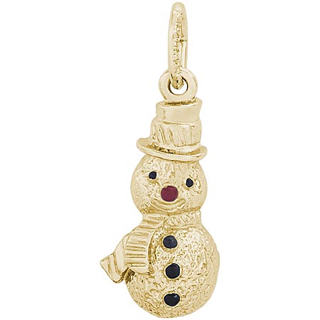 14K Gold Snowman Charm by Rembrandt Charms 14K Gold Snowman Charm by Rembrandt Charms