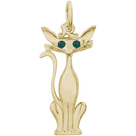 14k Gold Siamese Cat Charm by Rembrandt Charms 14k Gold Siamese Cat Charm by Rembrandt Charms