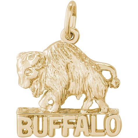 14K Gold Buffalo Charm by Rembrandt Charms 14K Gold Buffalo Charm by Rembrandt Charms