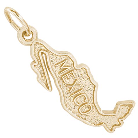 14K Gold Mexico Map Charm by Rembrandt Charms 14K Gold Mexico Map Charm by Rembrandt Charms