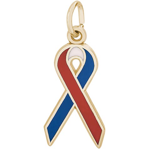 14K Gold USA Ribbon Charm by Rembrandt Charms 14K Gold USA Ribbon Charm by Rembrandt Charms