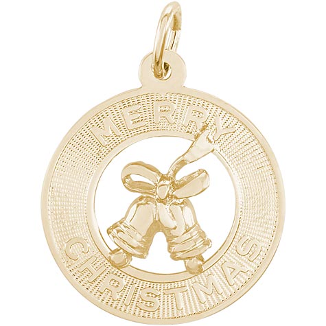 14K Gold Merry Christmas Charm by Rembrandt Charms 14K Gold Merry Christmas Charm by Rembrandt Charms