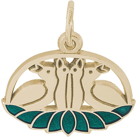 14K Gold The 12 Days of Christmas Day 4 by Rembrandt Charms 14K Gold The 12 Days of Christmas Day 4 by Rembrandt Charms