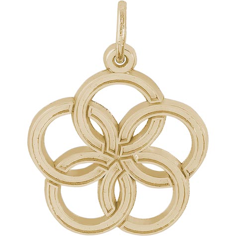 14K Gold The 12 Days of Christmas Day 5 by Rembrandt Charms 14K Gold The 12 Days of Christmas Day 5 by Rembrandt Charms