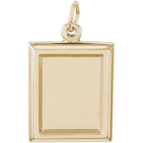 14K Gold Small Rectangle PhotoArt® Charm by Rembrandt Charms 14K Gold Small Rectangle PhotoArt® Charm by Rembrandt Charms