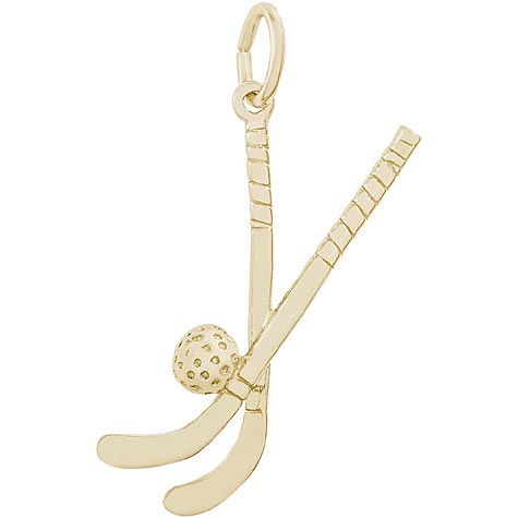 10K Gold Field Hockey Sticks Charm by Rembrandt Charms 10K Gold Field Hockey Sticks Charm by Rembrandt Charms
