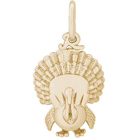 14K Gold Turkey Charm by Rembrandt Charms 14K Gold Turkey Charm by Rembrandt Charms
