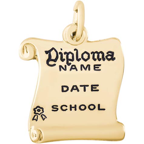 Gold Plated Graduation Diploma Charm by Rembrandt Charms Gold Plated Graduation Diploma Charm by Rembrandt Charms