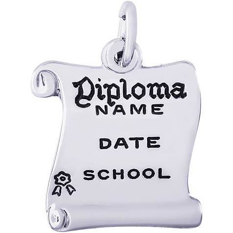 Sterling Silver Graduation Diploma Charm by Rembrandt Charms Sterling Silver Graduation Diploma Charm by Rembrandt Charms