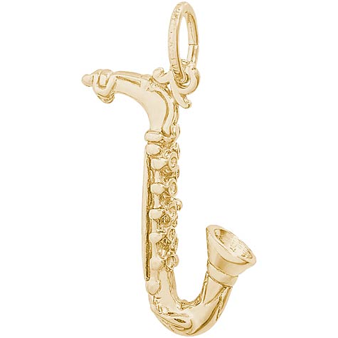Gold Plated Saxophone Charm by Rembrandt Charms Gold Plated Saxophone Charm by Rembrandt Charms