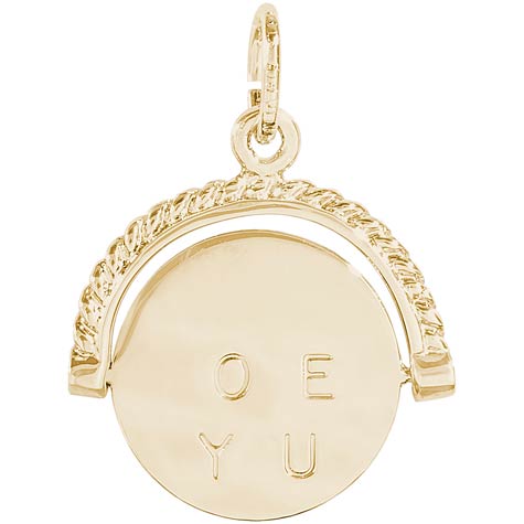 14K Gold I Love You Spinner Charm by Rembrandt Charms 14K Gold I Love You Spinner Charm by Rembrandt Charms
