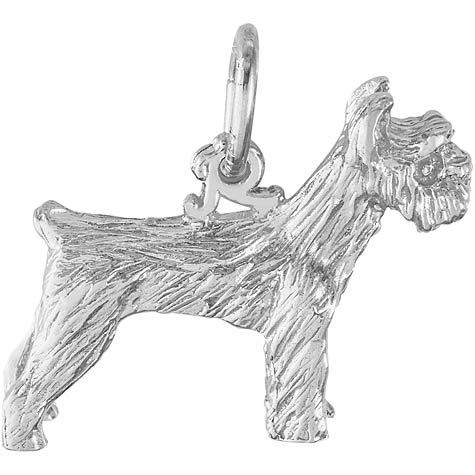 Sterling Silver Schnauzer Dog Charm by Rembrandt Charms Sterling Silver Schnauzer Dog Charm by Rembrandt Charms