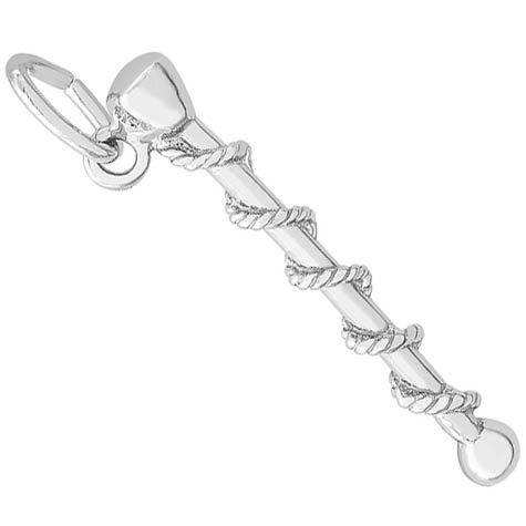 14K White Gold Baton Charm by Rembrandt Charms 14K White Gold Baton Charm by Rembrandt Charms